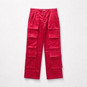 Hot Pink Cargo Pants with Utility Pockets